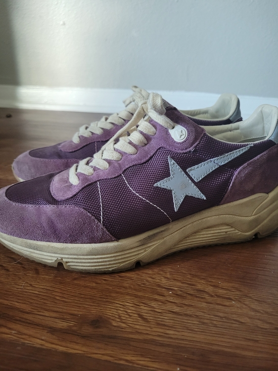 Golden Goose Shoes - Golden Goose Purple Suede Running Sneakers